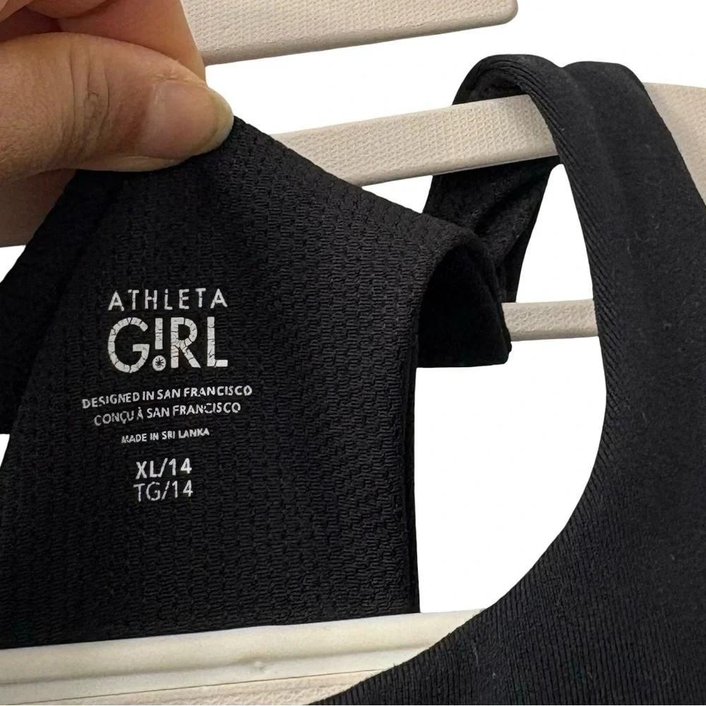 Athleta Girls HIGH‎ RISE POWERVITA CHIT CHAT TIGHT LEGGING SPORTS BRA TANK sz 14
